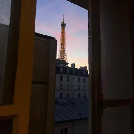 Parisian Charm With Eiffel View 2min From Eiffel Tower Gardens Apartment *
